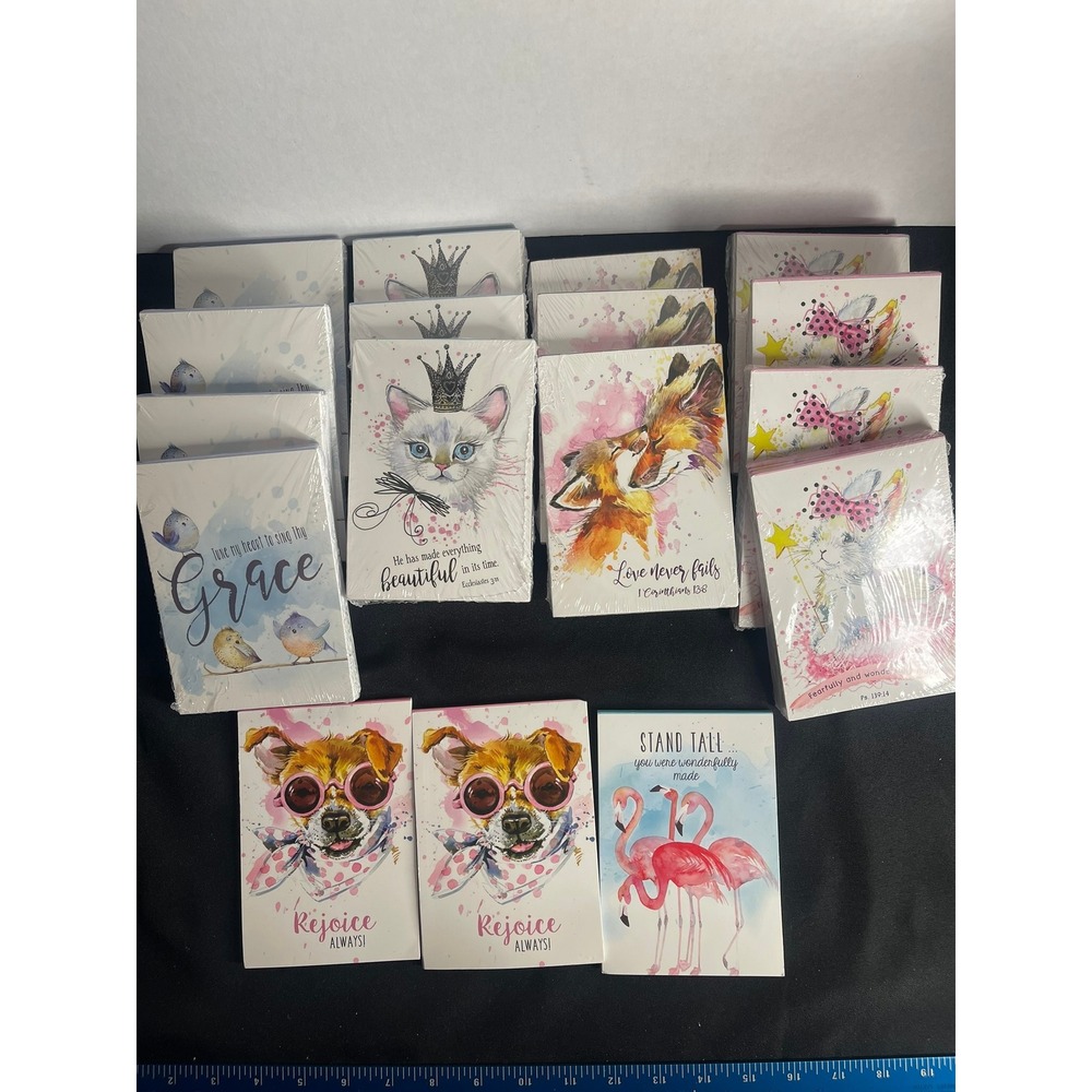 Christian Art Gifts 15pc‎ Animal Bible Verse Notepad Set 40 Sheets NP047 NP049